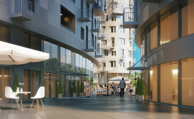 Планировка студии(апартаменты) площадью 45.5 квадратных метров в ЖК “ЖК Nakhimov”