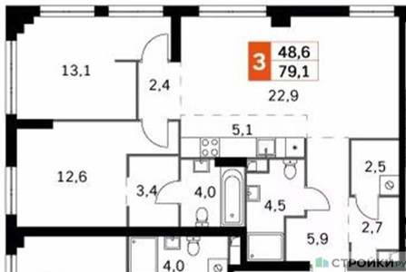 Планировка квартиры, ID 363191