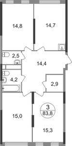 Планировка квартиры, ID 547011