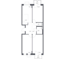 Планировка трехкомнатной(квартира) площадью 81.93 квадратных метров в “ЖК Подольские кварталы”