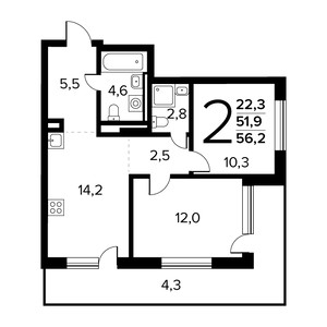 Планировка квартиры, ID 550544