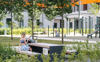 Зона отдыха в ЖК "Дмитровский Парк"