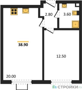 Планировка квартиры, ID 437976