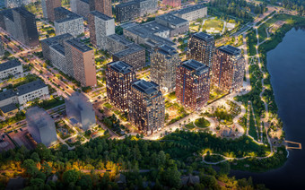 ЖК “Бунинская набережная” с высоты птичьего полета
