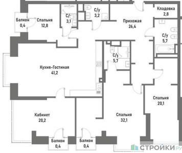 Планировка квартиры, ID 326795