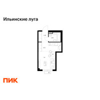 Планировка студии(квартира) площадью 23.19 квадратных метров в “ЖК Ильинские луга”