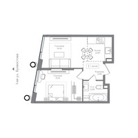 Планировка однокомнатной(квартира) площадью 44.48 квадратных метров в “ЖК Преображенская Площадь”