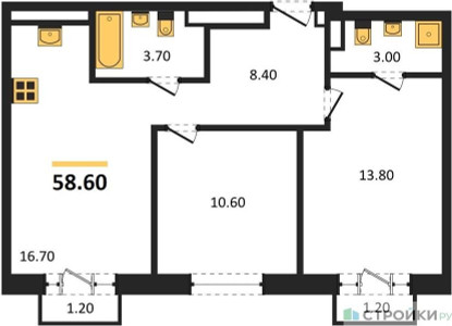 Планировка квартиры, ID 453117