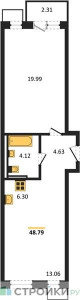 Планировка квартиры, ID 456195