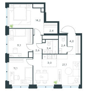 Планировка квартиры, ID 515204
