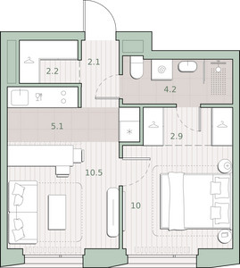 Планировка квартиры, ID 477454