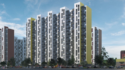 Планировка двухкомнатной(квартира) площадью 63.98 квадратных метров в ЖК “ЖК Домодедово Парк”