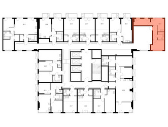 Планировка двухкомнатной(квартира) площадью 55.7 квадратных метров в ЖК “ЖК 2-й Иртышский”