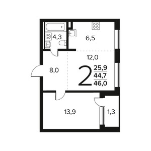 Планировка квартиры, ID 550856