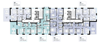 Планировка трехкомнатной(квартира) площадью 85.7 квадратных метров в “СберСити в Рублево-Архангельском”
