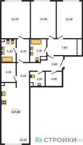 Планировка квартиры, ID 406711