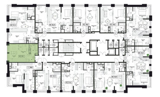 Планировка однокомнатной(квартира) площадью 29.7 квадратных метров в “ЖК Пушкино Град”