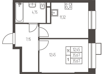 Планировка квартиры, ID 555041