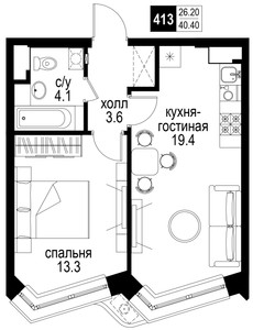 Планировка квартиры, ID 190133