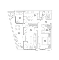 Планировка двухкомнатной(квартира) площадью 75.3 квадратных метров в “ЖК ВЭРИ на Миклухо-Маклая”