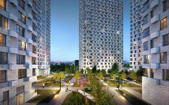 ЖК "Волоколамское 24" в вечернее время