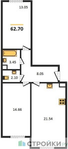 Планировка квартиры, ID 542755
