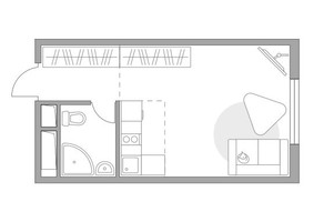 Планировка студии(квартира) площадью 21.05 квадратных метров в “ЖК Аникеевский”