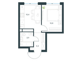Планировка однокомнатной(квартира) площадью 29.3 квадратных метров в “ЖК Level Мичуринский”