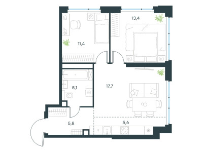 Планировка квартиры, ID 535014