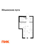 Планировка студии(квартира) площадью 28.05 квадратных метров в “ЖК Ильинские луга”