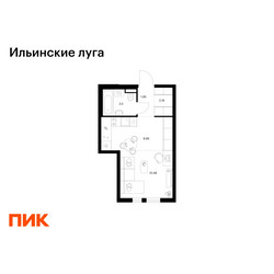 Планировка студии(квартира) площадью 28.05 квадратных метров в ЖК “ЖК Ильинские луга”