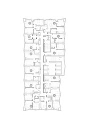 Планировка двухкомнатной(квартира) площадью 53.3 квадратных метров в ЖК “УНО Горбунова”