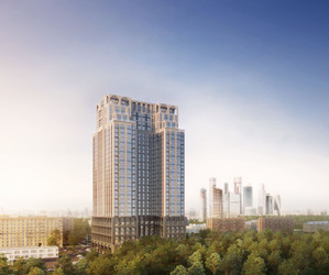 Планировка двухкомнатной(апартаменты) площадью 50.6 квадратных метров в ЖК “ЖК Поклонная 9”