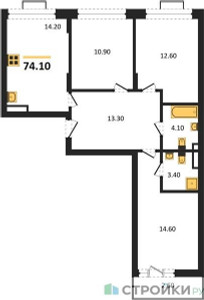 Планировка квартиры, ID 236610