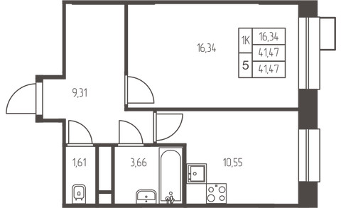 Планировка квартиры, ID 555055