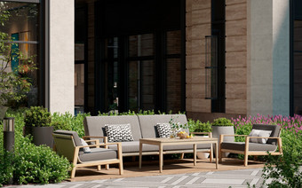 Зона отдыха в Дом "А"