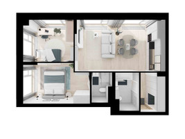 Планировка двухкомнатной(квартира) площадью 62.7 квадратных метров в “ЖК Алтуфьевское 53”