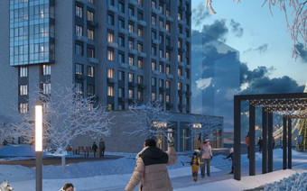 ЖК “Вязёмы Парк” в зимнее время года