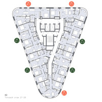 Планировка 4+ комнатной(квартира) площадью 82.1 квадратных метров в “ЖК Родина Переделкино”