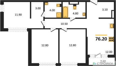 Планировка квартиры, ID 233670