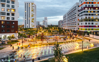 ЖК "Green Park" в вечернее время