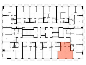 Планировка однокомнатной(квартира) площадью 33.6 квадратных метров в ЖК “ЖК 2-й Иртышский”