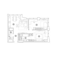 Планировка трехкомнатной(квартира) площадью 68.3 квадратных метров в “ЖК ВЭРИ на Миклухо-Маклая”
