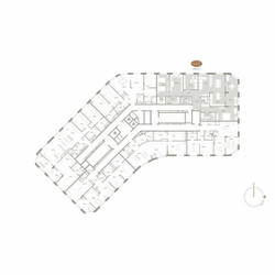 Планировка 4+ комнатной(апартаменты) площадью 215.21 квадратных метров в ЖК “ЖК D'ORO MILLE (Доро Милле)”