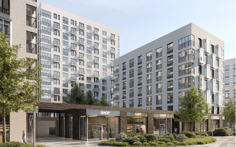 Входная группа в ЖК "Новые Ватутинки"