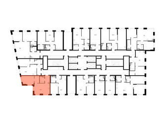 Планировка однокомнатной(квартира) площадью 43.6 квадратных метров в ЖК “ЖК 2-й Иртышский”