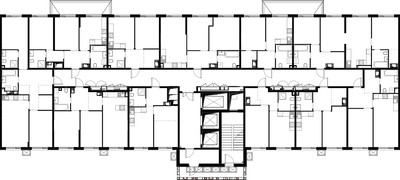 Планировка трехкомнатной(квартира) площадью 69.7 квадратных метров в ЖК “ЖК MALEVICH (Малевич)”