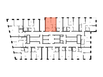 Планировка однокомнатной(квартира) площадью 38.8 квадратных метров в ЖК “ЖК 2-й Иртышский”