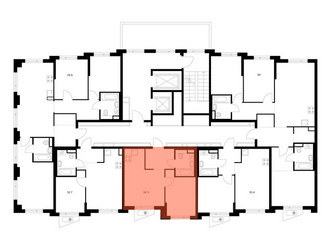 Планировка однокомнатной(квартира) площадью 34.3 квадратных метров в ЖК “ЖК Онежский вал”