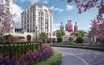 Двор в ЖК "Русские сезоны"